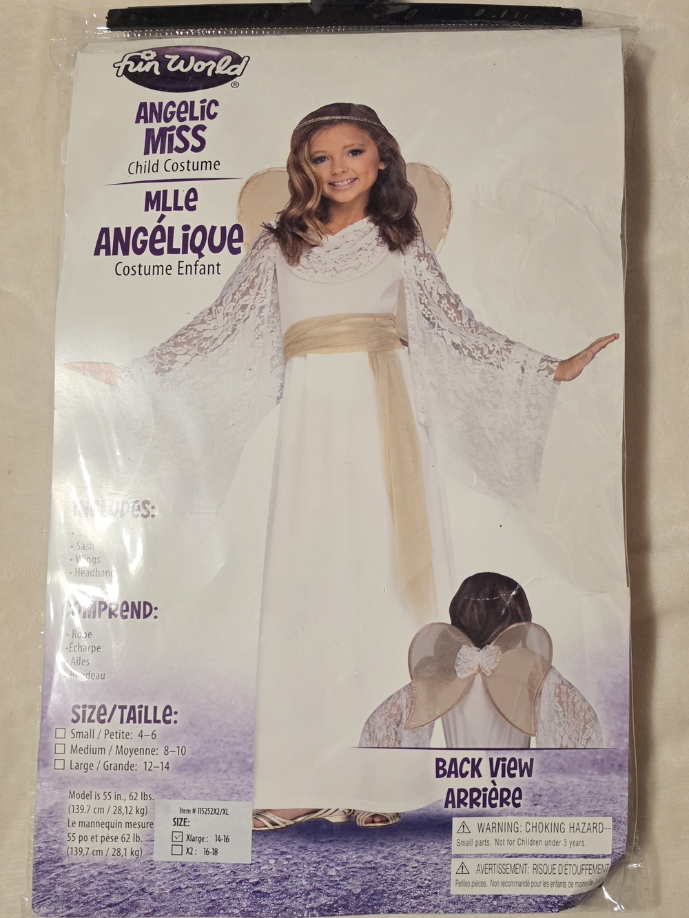 Angelic Miss White & Gold Child Costume